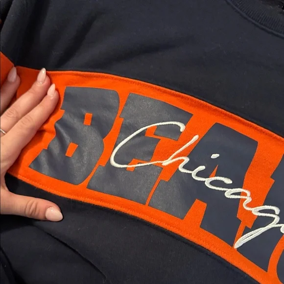 NFL Chicago Bears Navy and Orange Turtleneck Sweater - Picture 4 of 8